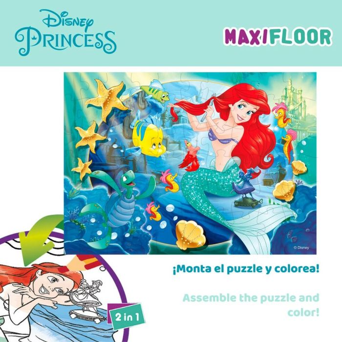 Puzzle Infantil Princesses Disney Doble cara 60 Piezas 70 x 1,5 x 50 cm (6 Unidades) 4