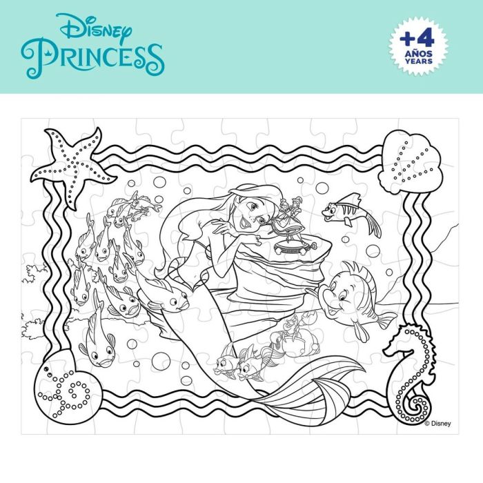 Puzzle Infantil Princesses Disney Doble cara 60 Piezas 70 x 1,5 x 50 cm (6 Unidades) 3
