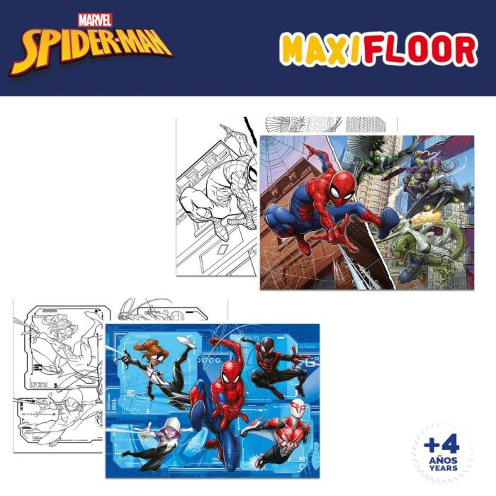 Puzzle Infantil Spider-Man Doble cara 4 en 1 48 Piezas 35 x 1,5 x 25 cm (6 Unidades) 3