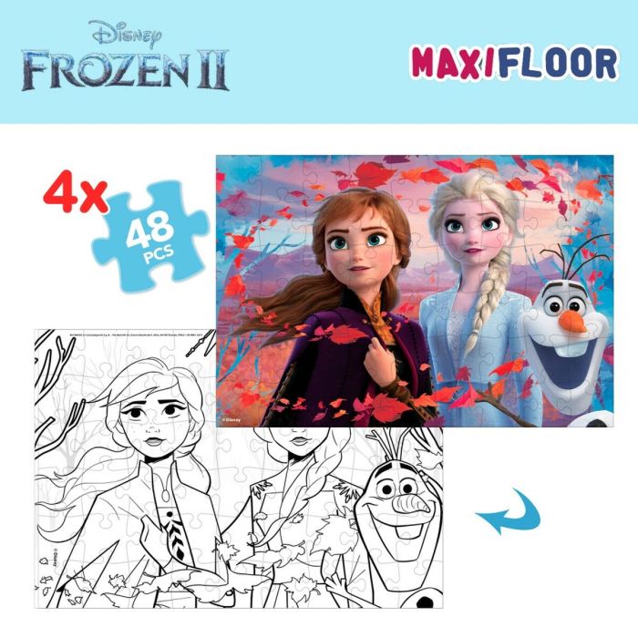 Puzzle Infantil Frozen Doble cara 4 en 1 48 Piezas 35 x 1,5 x 25 cm (6 Unidades) 5