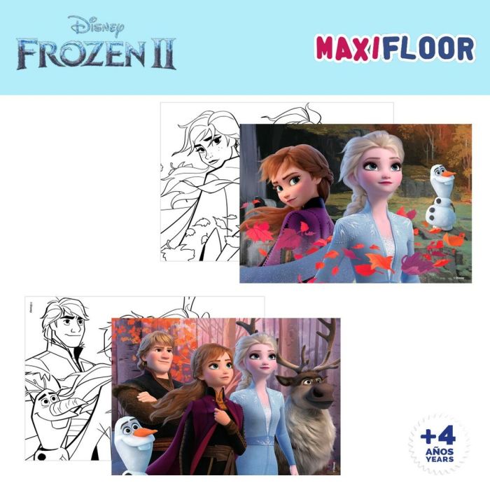 Puzzle Infantil Frozen Doble cara 4 en 1 48 Piezas 35 x 1,5 x 25 cm (6 Unidades) 3