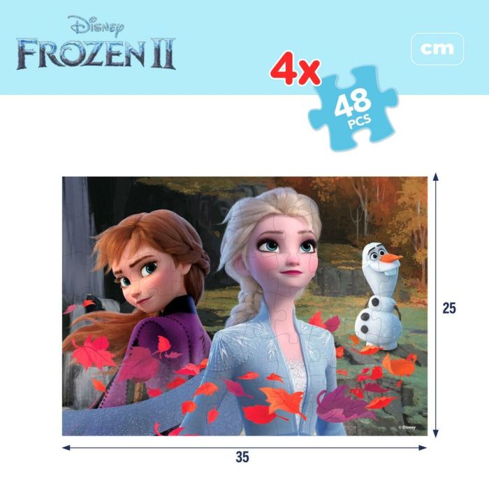 Puzzle Infantil Frozen Doble cara 4 en 1 48 Piezas 35 x 1,5 x 25 cm (6 Unidades) 2