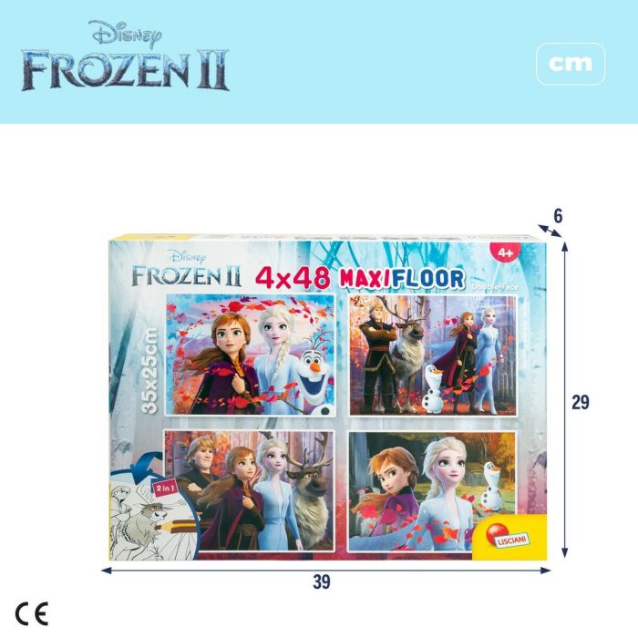 Puzzle Infantil Frozen Doble cara 4 en 1 48 Piezas 35 x 1,5 x 25 cm (6 Unidades) 1
