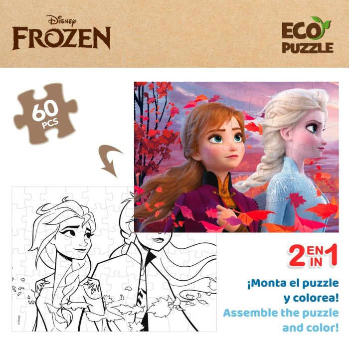 Puzzle Infantil Frozen Doble cara 60 Piezas 70 x 1,5 x 50 cm (12 Unidades) 5