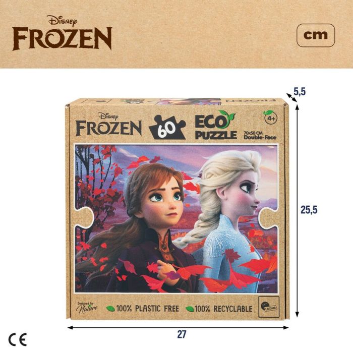 Puzzle Infantil Frozen Doble cara 60 Piezas 70 x 1,5 x 50 cm (12 Unidades) 1