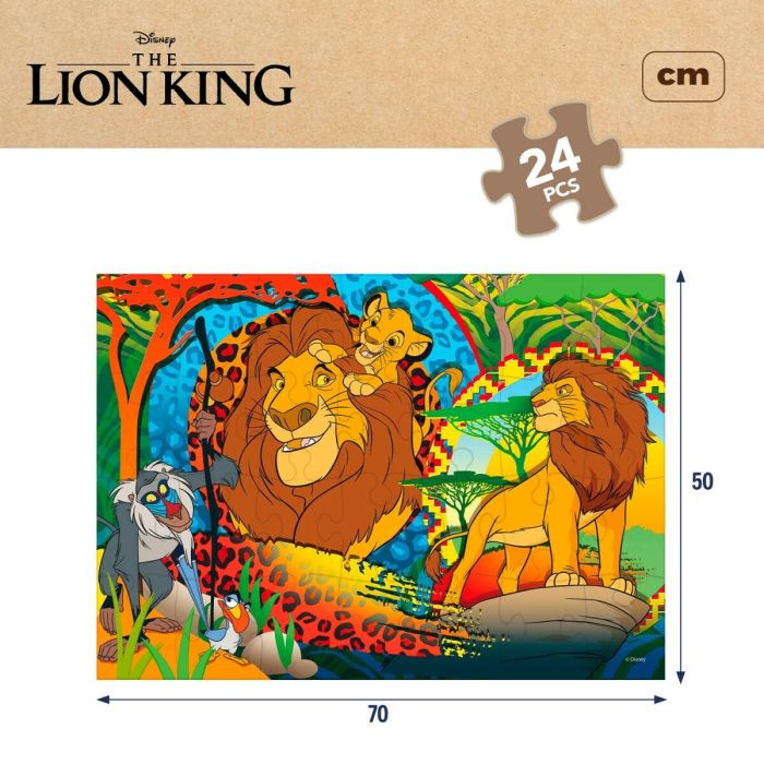 Puzzle Infantil The Lion King Doble cara 24 Piezas 70 x 1,5 x 50 cm (12 Unidades) 2