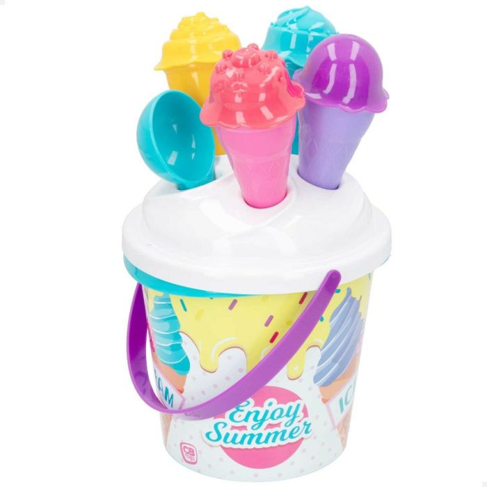 Set de Juguetes de Playa Colorbaby Ø 18 cm 11 Piezas Helado Polipropileno (15 Unidades) 1