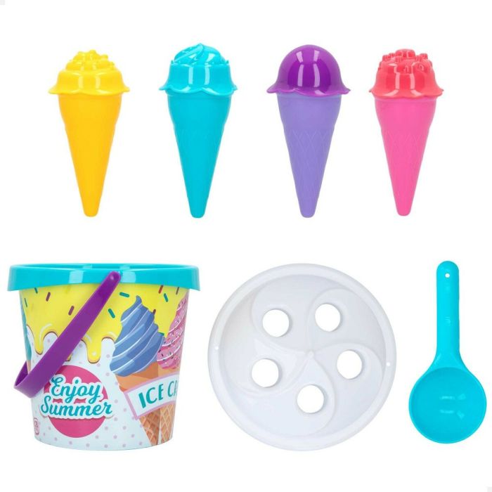 Set de Juguetes de Playa Colorbaby Ø 18 cm 11 Piezas Helado Polipropileno (15 Unidades) 3