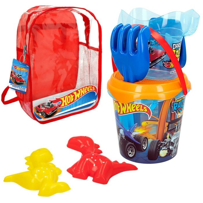 Set de Juguetes de Playa Hot Wheels Ø 18 cm Polipropileno (12 Unidades) 1