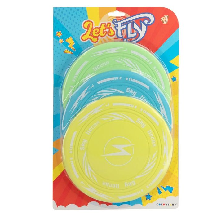 Frisbee Colorbaby Let's fly Flexible Ø 18,5 cm 3 Piezas 12 Unidades 1