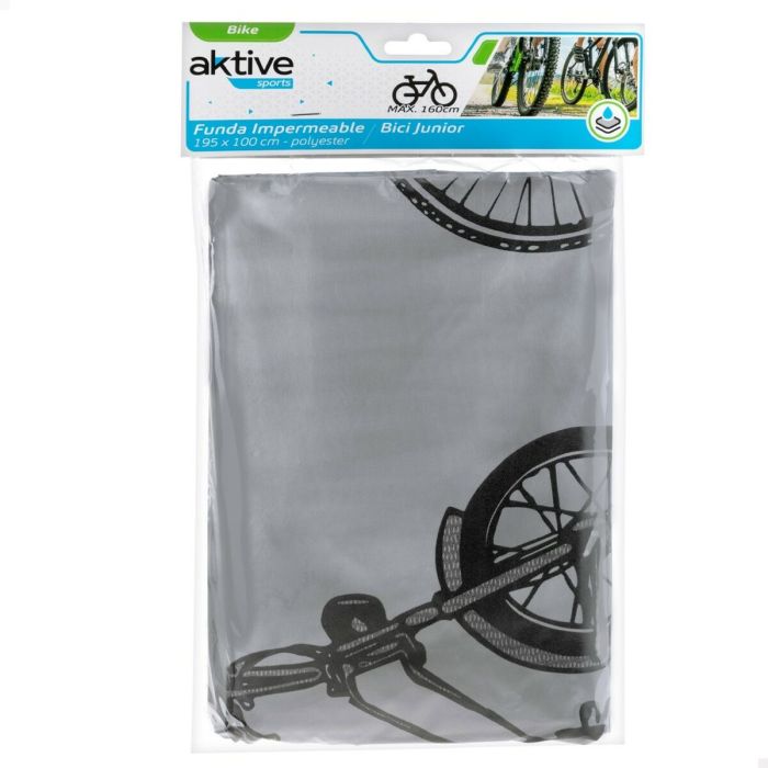 Funda protectora para bicicletas Aktive 195 x 100 x 5 cm Impermeable Gris 1