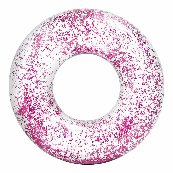 Flotador Hinchable Donut Intex Transparente Purpurina Ø 119 cm (6 Unidades) 4