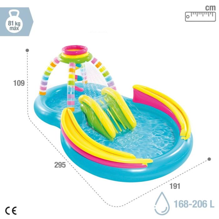 Piscina Hinchable para Niños Intex Arcoíris 374 L 295 x 109 x 191 cm (2 Unidades) 3