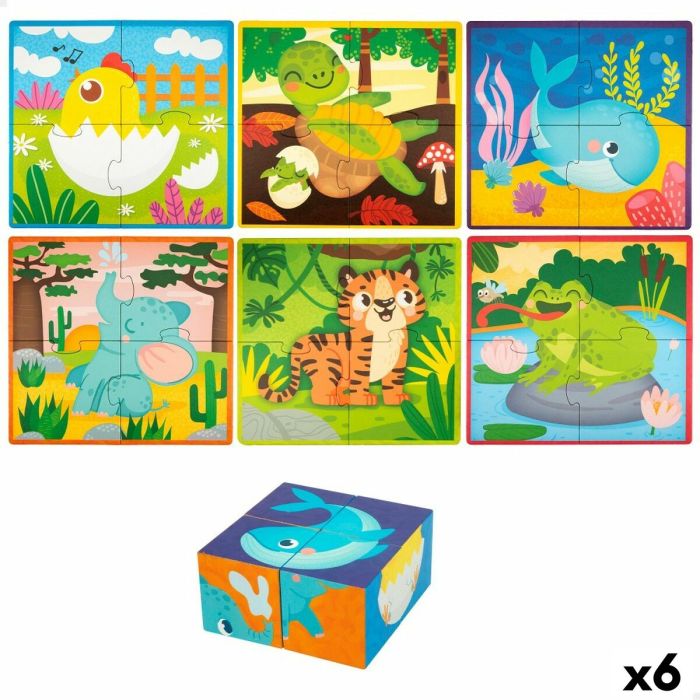 Puzzle 3D Lisciani 4 Piezas 22 x 23 x 1 cm (6 Unidades) Animales