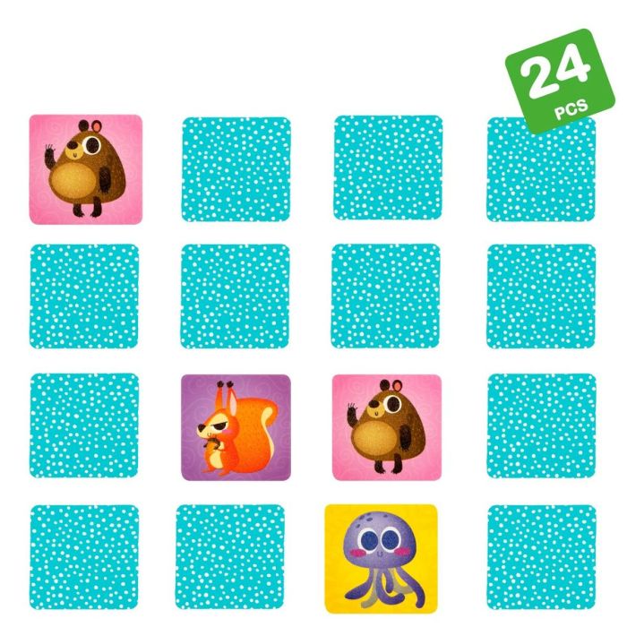 Juego de Memoria Lisciani Puzzle Infantil Táctil 24 Piezas 7 x 0,1 x 7 cm (6 Unidades) 4