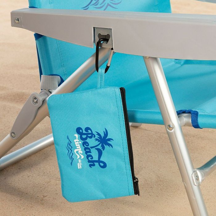 Silla de Playa Aktive Plegable Azul 53 x 80 x 58 cm (2 Unidades) 1