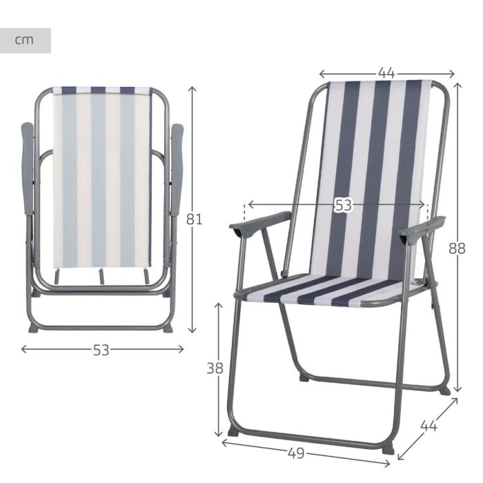 Silla de Playa Aktive 44 x 88 x 44 cm 3