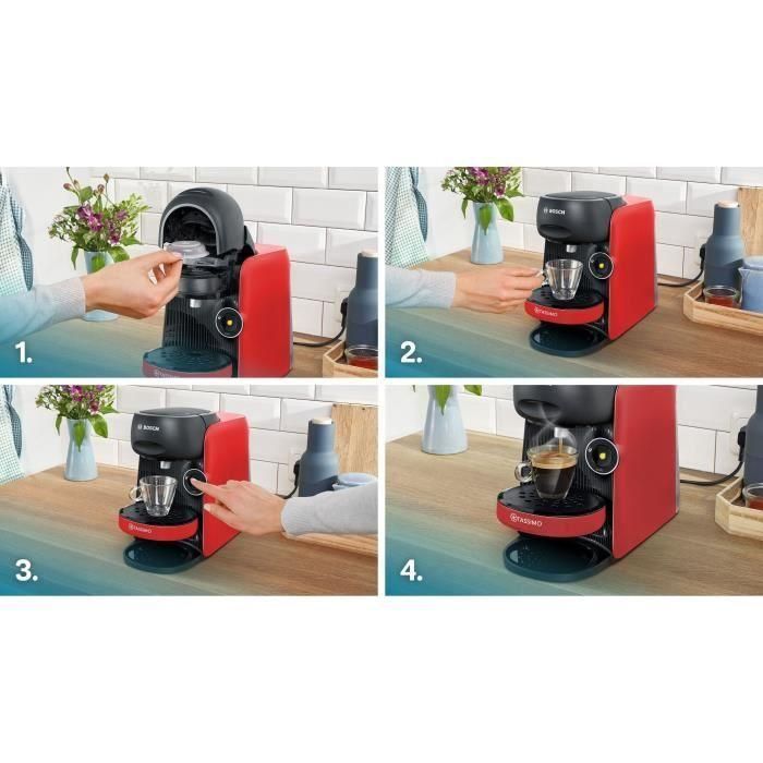 Cafetera multibebidas BOSCH TASSIMO TAS163E T16 Finesse 1400 W 0,7 l Color rojo 4 Cafetera multibebidas BOSCH TASSIMO TAS163E T16 Finesse 1400 W 0,7 l Color rojo 4
