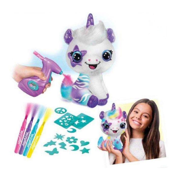 Canal Toys OFG 228 Style 4 Ever Mi unicornio de peluche personalizable con aerógrafo eléctrico Spray Art lavable y 120 plantillas Canal Toys OFG 228 Style 4 Ever Mi unicornio de peluche personalizable con aerógrafo eléctrico Spray Art lavable y 120 plantillas