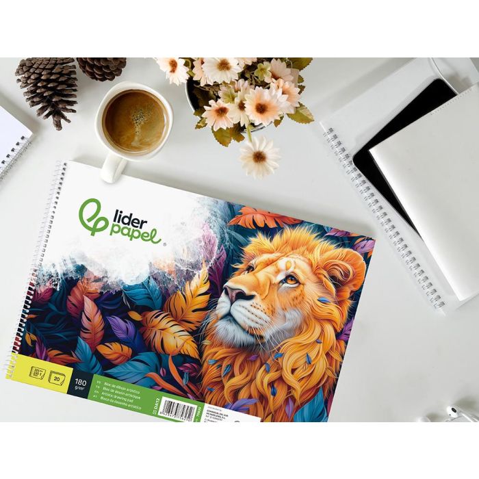 Bloc Dibujo Liderpapel Artistico Espiral 230x325 mm 20 Hojas 180 gr-M2 Sin Recuadro Perforado 6