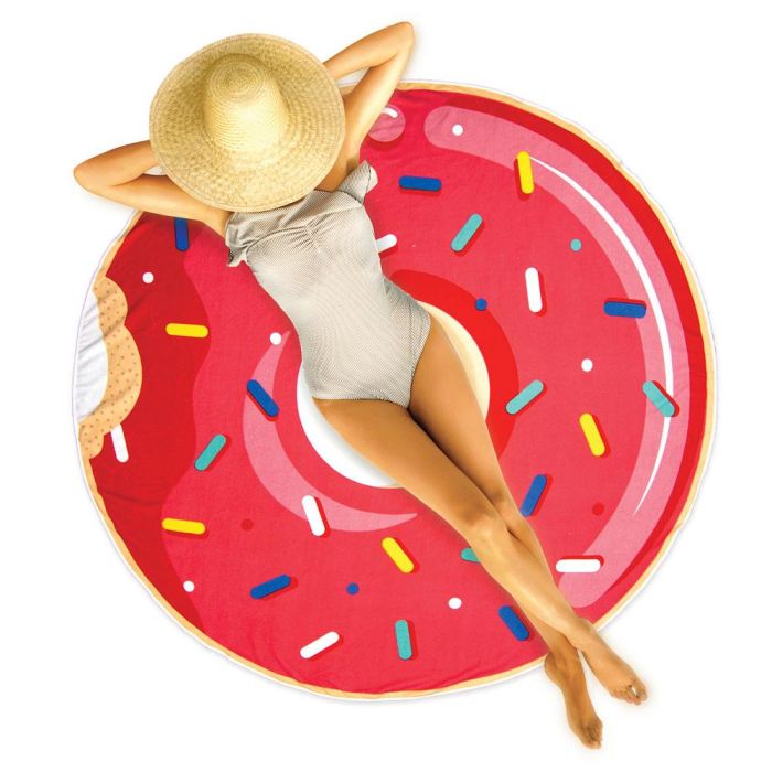 Jet Lag Toalla de Playa Redonda Diseño Donut para Piscina y Exteriores d.150 cm 2