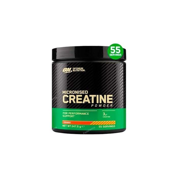Optimum Nutrition Creatina Micronizada en Polvo Sabor Naranja 247.5G