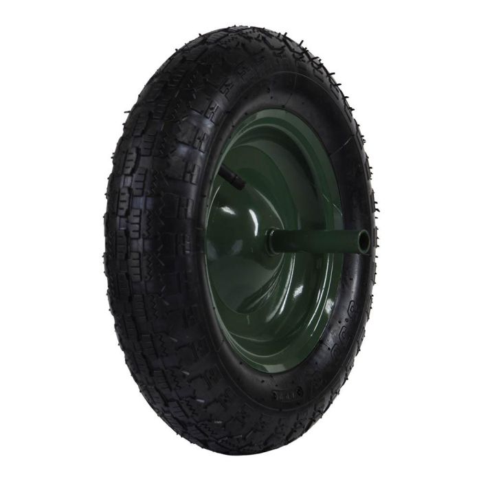 Altrad Rueda Neumatica Carretilla 74748 P4 Llanta Metalica Verde Ø350mm Eje Ø20mm