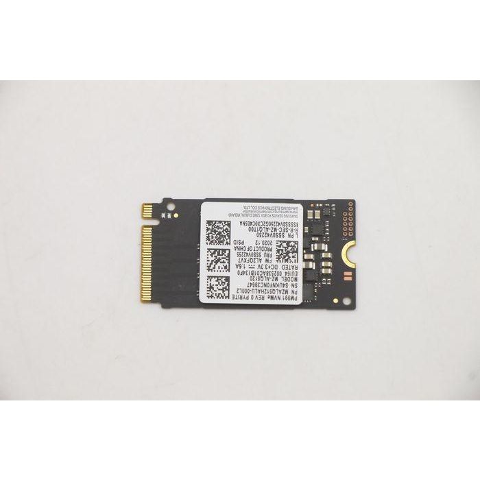 Lenovo M.2 2242 NVMe SSD, 512GB capacity, PCIe 3.0 x4 interface, sequential read speed up to 1,591 MB/s, ideal for compact devices. Lenovo M.2 2242 NVMe SSD, 512GB capacity, PCIe 3.0 x4 interface, sequential read speed up to 1,591 MB/s, ideal for compact devices.