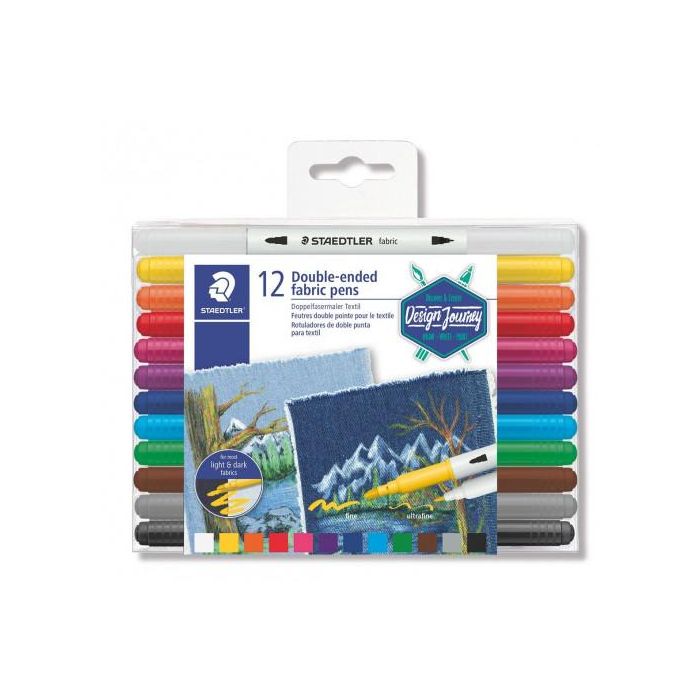 Estuche de Plástico con 12 Marcadores, Colores Surtidos Staedtler 3190 TB12