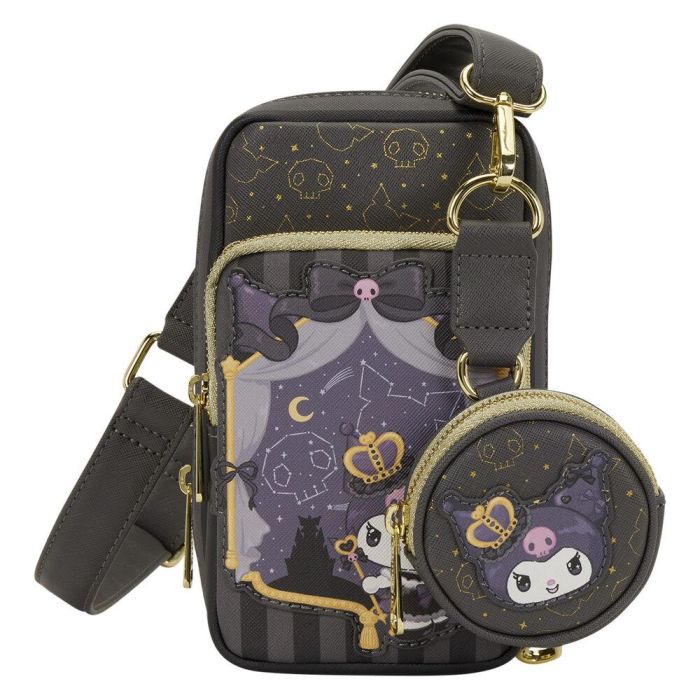 Bolso bandolera + Monedero 20th Anniversary Kuromi Hello Kitty Loungefly 5