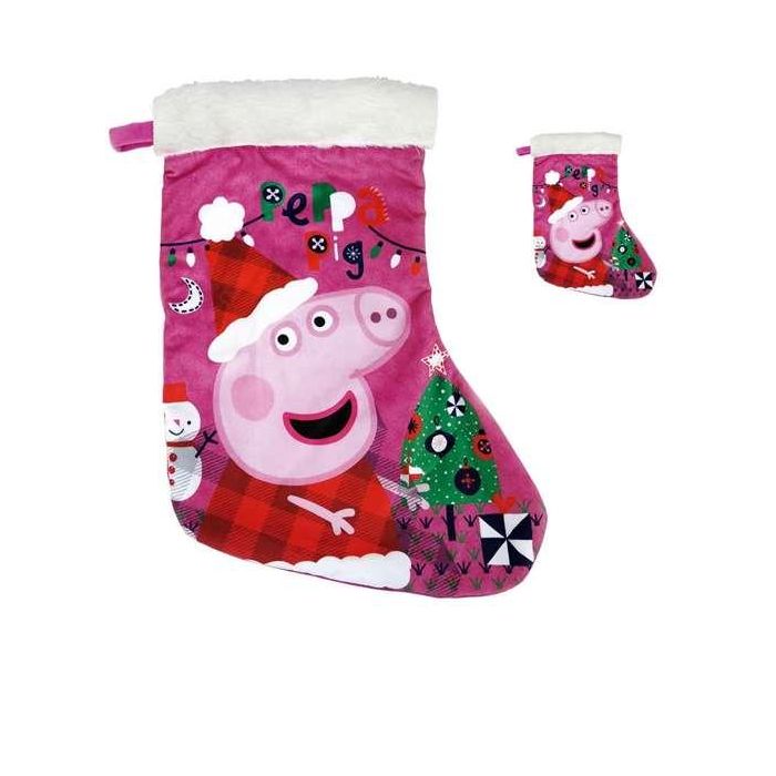 Calcetin papa noel peppa pig 42cm "cosy corner" 2 Calcetin papa noel peppa pig 42cm "cosy corner" 2