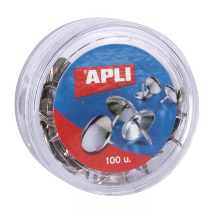 Apli Chinchetas Niqueladas Caja 100 Ud -Pack 16 Cajas- Apli Chinchetas Niqueladas Caja 100 Ud -Pack 16 Cajas-