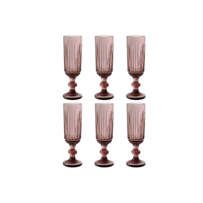 Copa Basicos DKD Home Decor Rosa 6 x 18.4 x 6 cm Set de 6