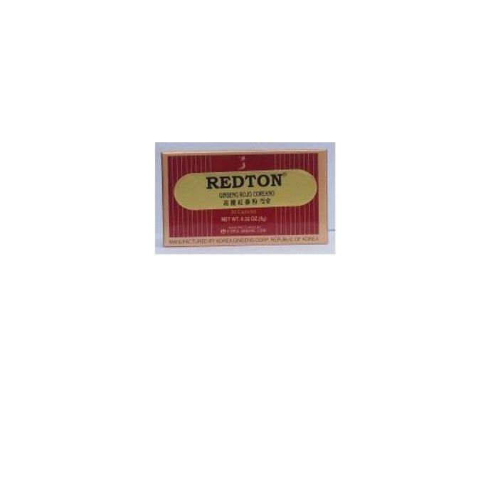 Redton Ginseng Rojo Coreano, Suplemento Vigorizante y Energizante, 50 Cápsulas