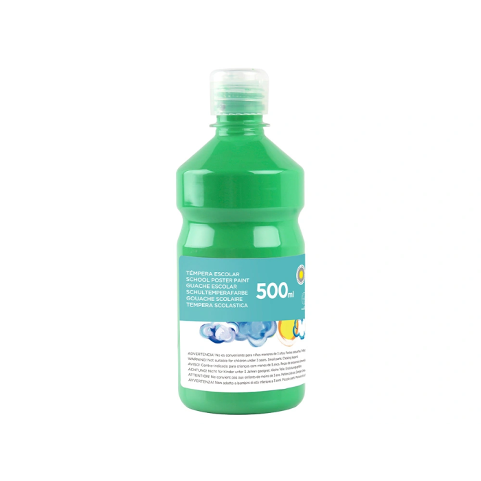 Liderpapel Tempera Liquida Escolar Superlavable 500 ml Verde 1 Liderpapel Tempera Liquida Escolar Superlavable 500 ml Verde 1