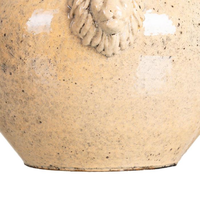 Macetero Crema Cerámica Decoración 32 X 32 X 22 cm