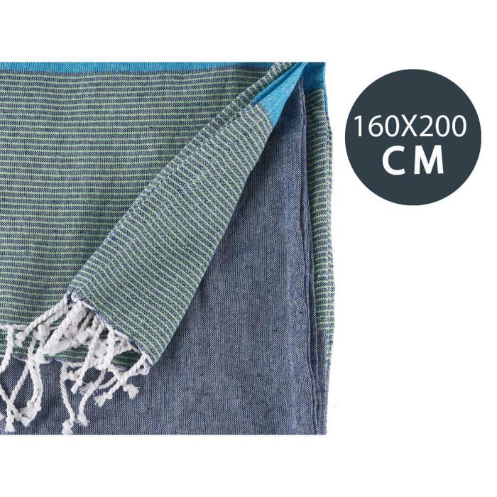 Foulard Multiusos Rayas Azul (160 x 200 cm) 1 Foulard Multiusos Rayas Azul (160 x 200 cm) 1