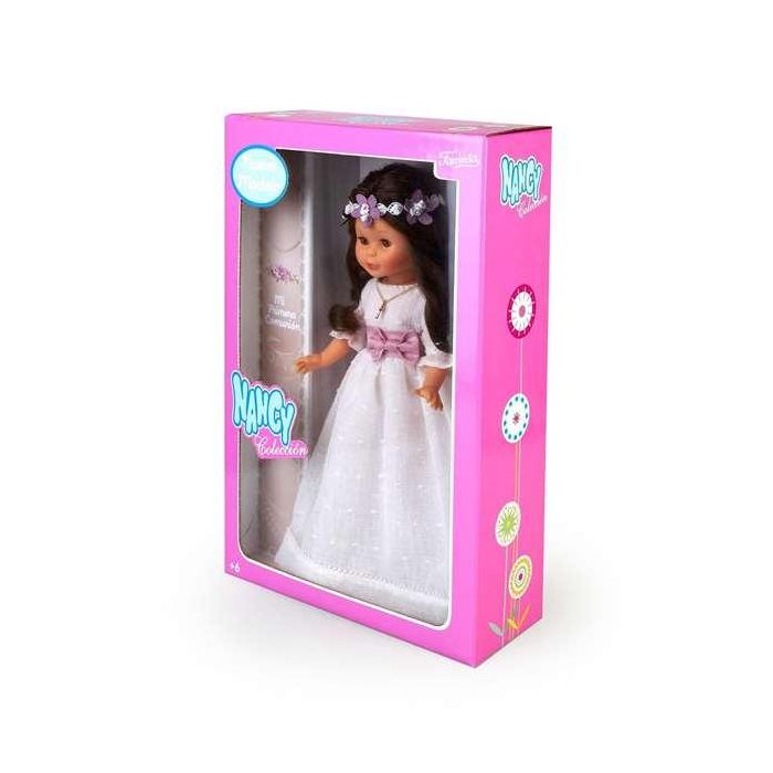 Famosa Muñeca Nancy Comunión Morena 48 cm con Corona de Flores Reedición 2023 4
