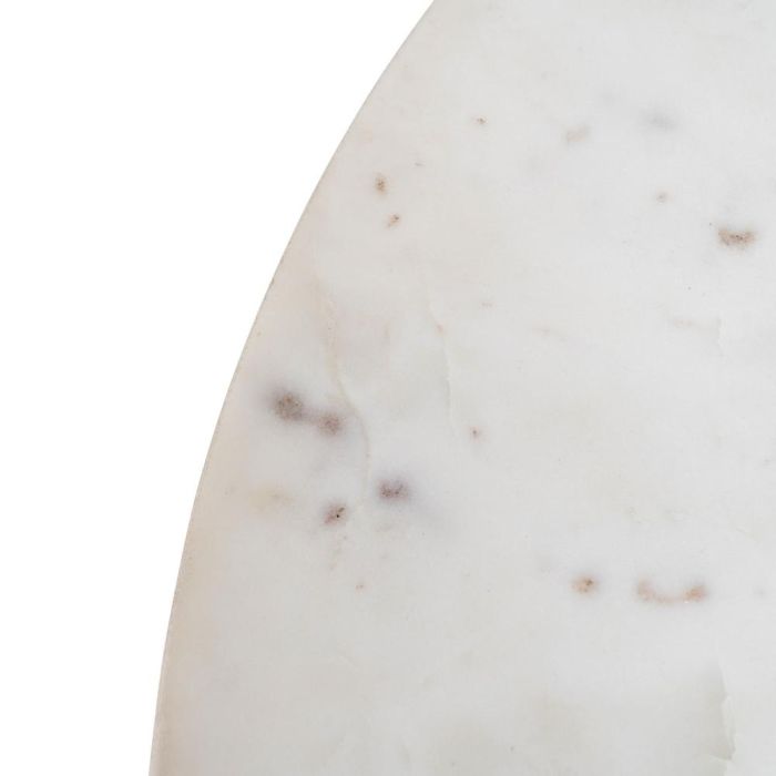 Mesa Centro Blanco Mármol/Madera Salón 75 X 75 X 40 cm