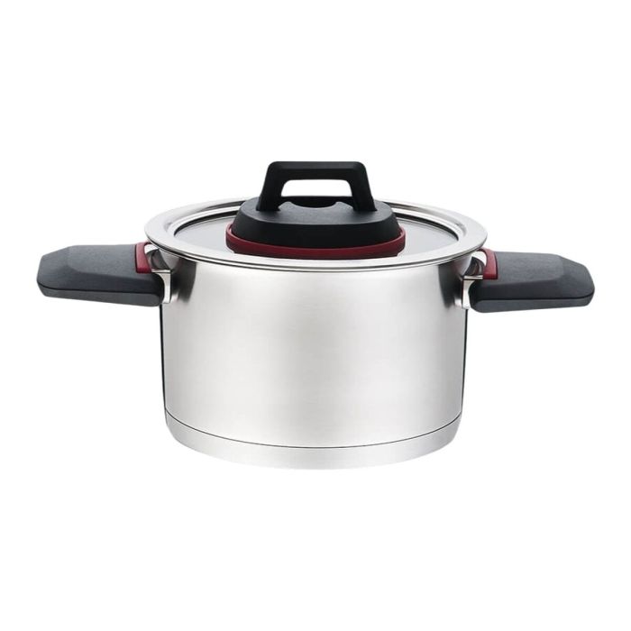 Olla con Tapa Feel Maestro MR-3530-22 Negro Rojo Acero Acero Inoxidable Plástico Ø 22 cm 4,2 L 1 Olla con Tapa Feel Maestro MR-3530-22 Negro Rojo Acero Acero Inoxidable Plástico Ø 22 cm 4,2 L 1