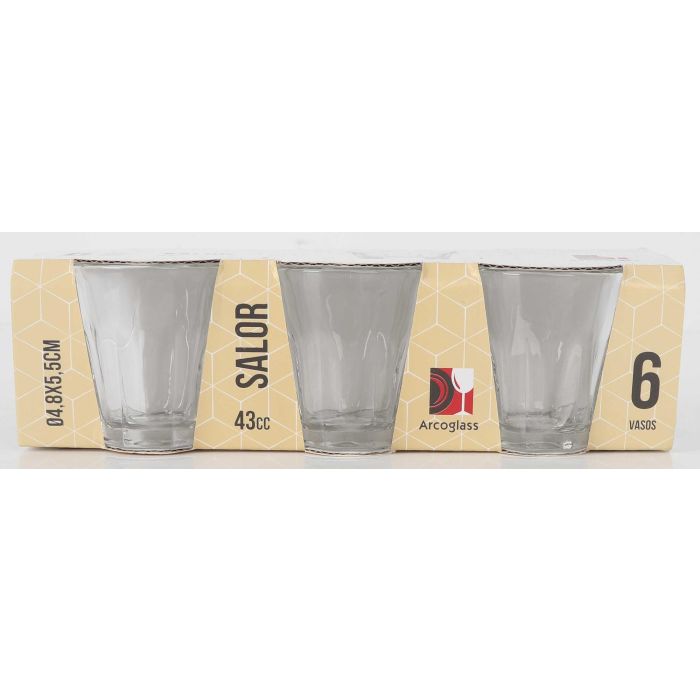 Set de 6 vasos chupito Salor 43 cc - Inde (12 Cajas) 1 Set de 6 vasos chupito Salor 43 cc - Inde (12 Cajas) 1