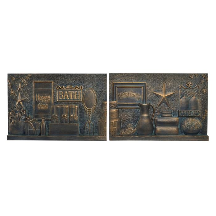 Decoracion Pared Tradicional DKD Home Decor Cobrizo 4 x 40 x 60 cm (2 Unidades) Decoracion Pared Tradicional DKD Home Decor Cobrizo 4 x 40 x 60 cm (2 Unidades)