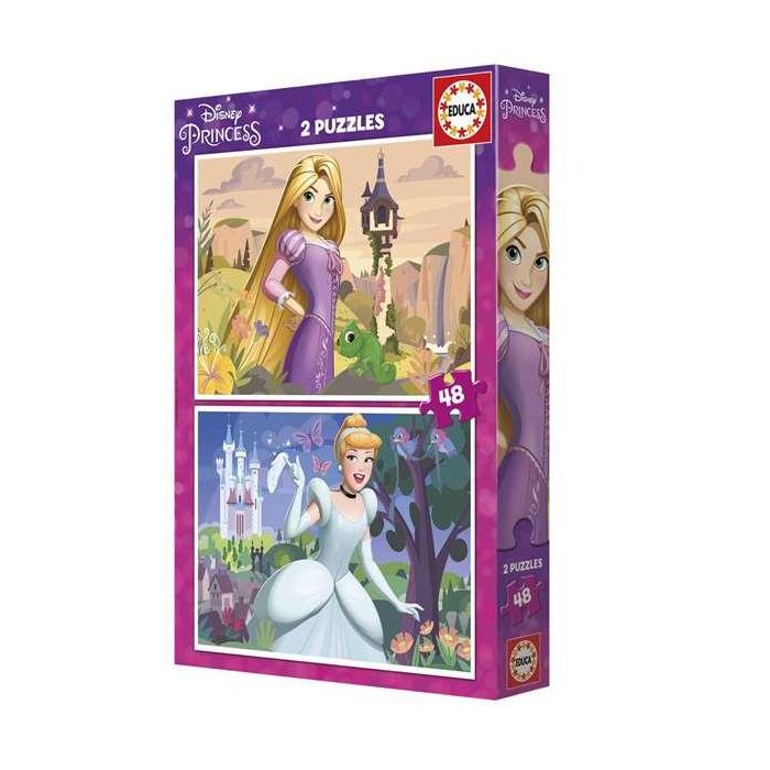 Puzzle 2x48 piezas princesas disney (rapunzel y cenicienta) 3 Puzzle 2x48 piezas princesas disney (rapunzel y cenicienta) 3