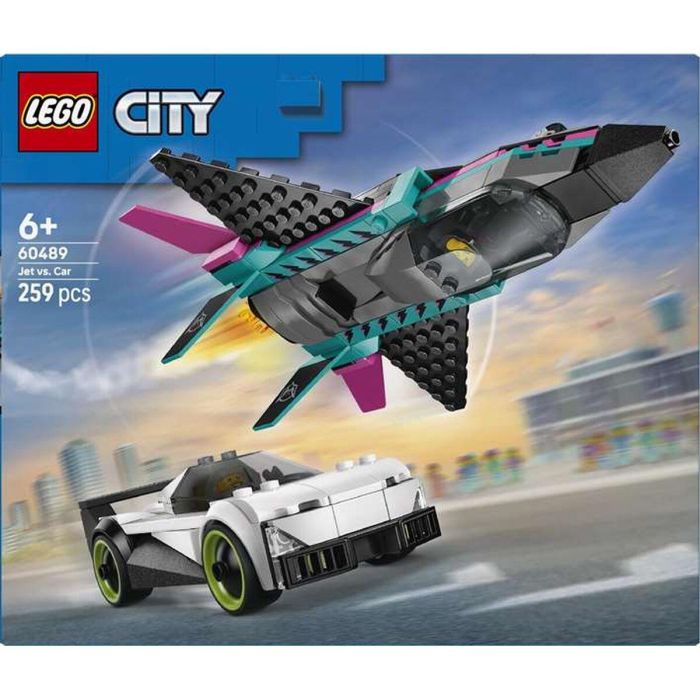 Lego City Juego de Construccion Jet vs. Coche, Recomendado para 6 Años 3