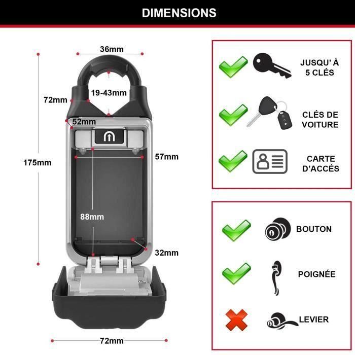 MASTER LOCK Caja de llave segura - Botones 4 MASTER LOCK Caja de llave segura - Botones 4