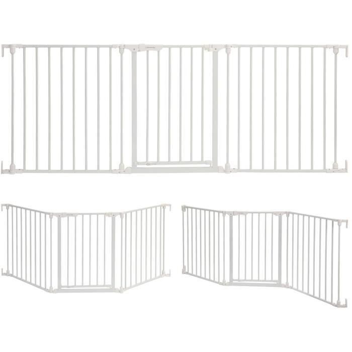 DREAMBABY Barrera de seguridad Discovery 3 Blanco de 74,5 cm a 1,95 m