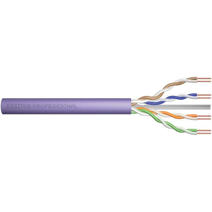 DIGITUS Instal-kab Cat6 U/UTP tw.Pair 100m violett 0 DIGITUS Instal-kab Cat6 U/UTP tw.Pair 100m violett 0