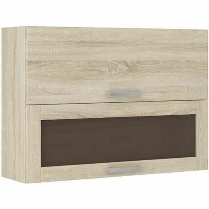 LASSEN Columna Acristalada con 2 Puertas Basculantes, An 80 x Pr 31,6 x Al 72 cm, Roble Sonoma LASSEN Columna Acristalada con 2 Puertas Basculantes, An 80 x Pr 31,6 x Al 72 cm, Roble Sonoma