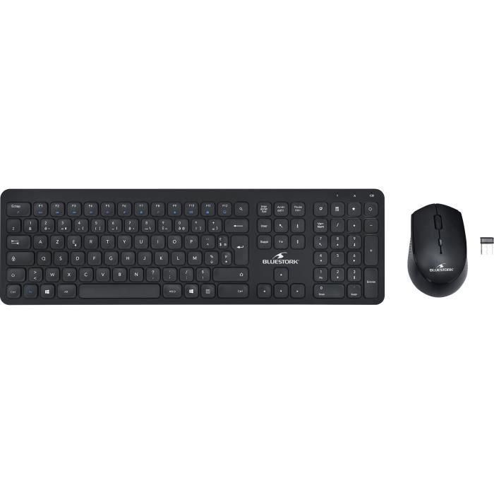 Paquete de ratón inalámbrico con teclado negro SLIM Paquete de ratón inalámbrico con teclado negro SLIM
