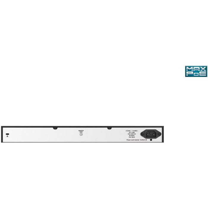 D-Link DGS-1026MP Switch Gigabit PoE+ de 26 Puertos (24x PoE+, 2x SFP Combo) con 370W PoE, Sin Gestión 1